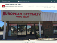 Tablet Screenshot of europeanspecialtyfoodmart.com